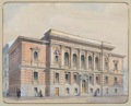 Akvarelli, jonka perimätiedon mukaan maalasi tuntematon venäläinen taiteilija 1890-luvulla. Sitä pidetään hyvin luotettavana kuvana talon alkuperäisestä julkisivusta, toisin kuin arkkitehti Gripenbergin julkisivupiirroksia, jotka eivät kaikkia yksityiskohtia myöten toteutuneet. SKS taidekokoelmat, rakennuspiirustus. 1890-luku, tuntematon venäläinen taiteilija (SKS).
